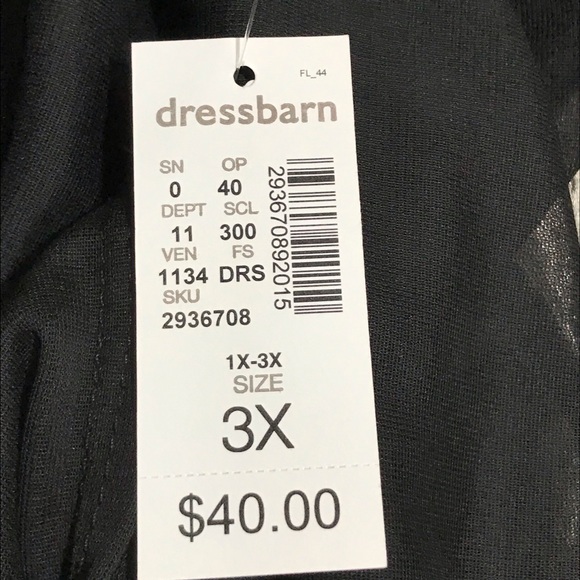 NWT Dress Barn Sheer Black Cardigan - Picture 5 of 7